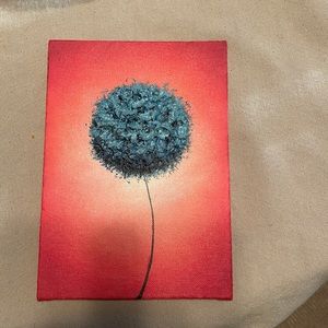 Hand painted flower canvas. 5x7